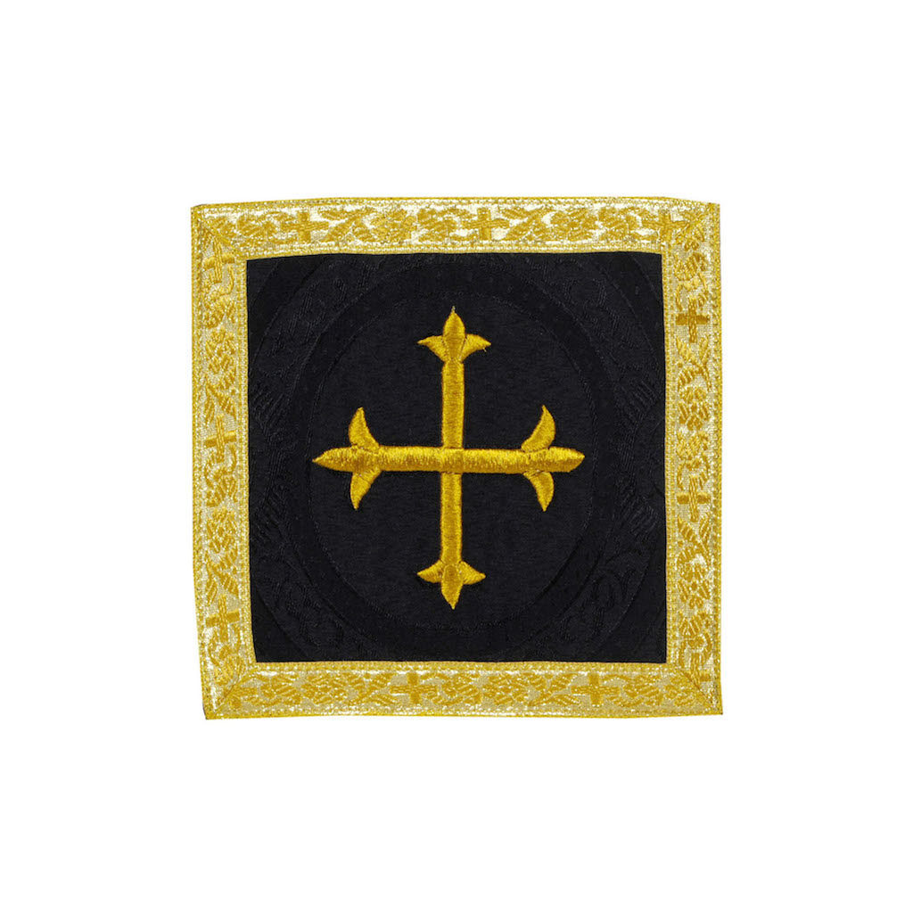 Chalice Palls Black Chalice Pall - Cross Embroidery
