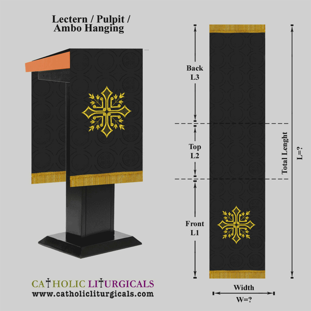 Lectern / Pulpit Hangings Black Lectern/ Pulpit/ Ambo Hanging