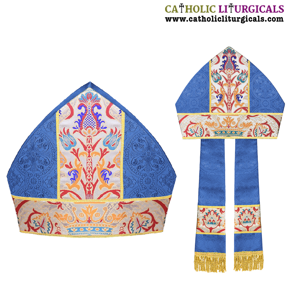Bishop's Mitre Blue Bishops Mitre - Coronation Tapestry