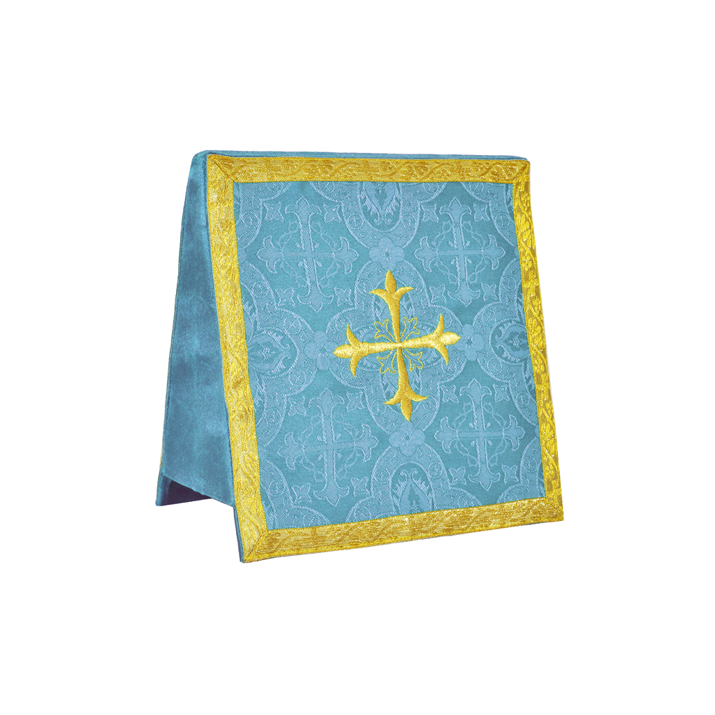 Burse Marian Blue Burse - Cross Embroidery