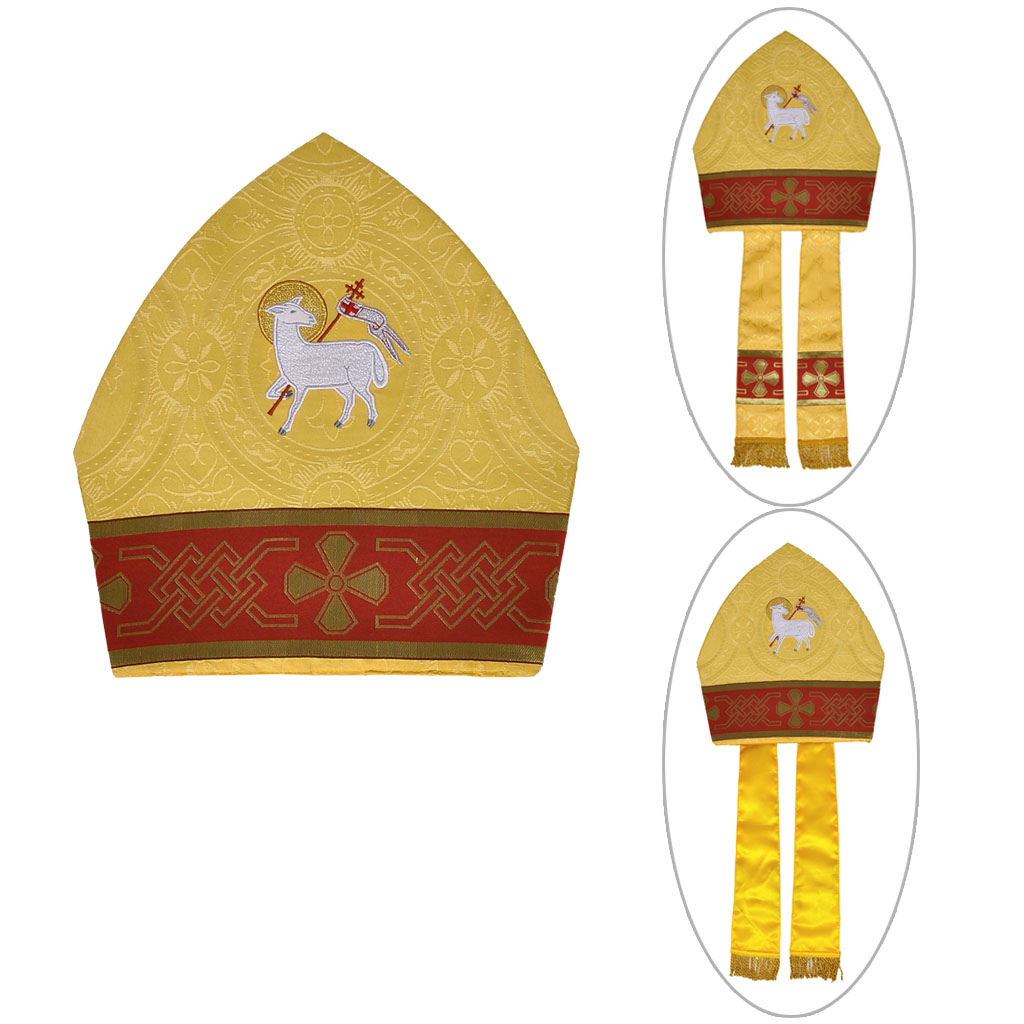 Bishop's Mitre Yellow Gold Bishops Mitre - Agnus Dei, Lamb