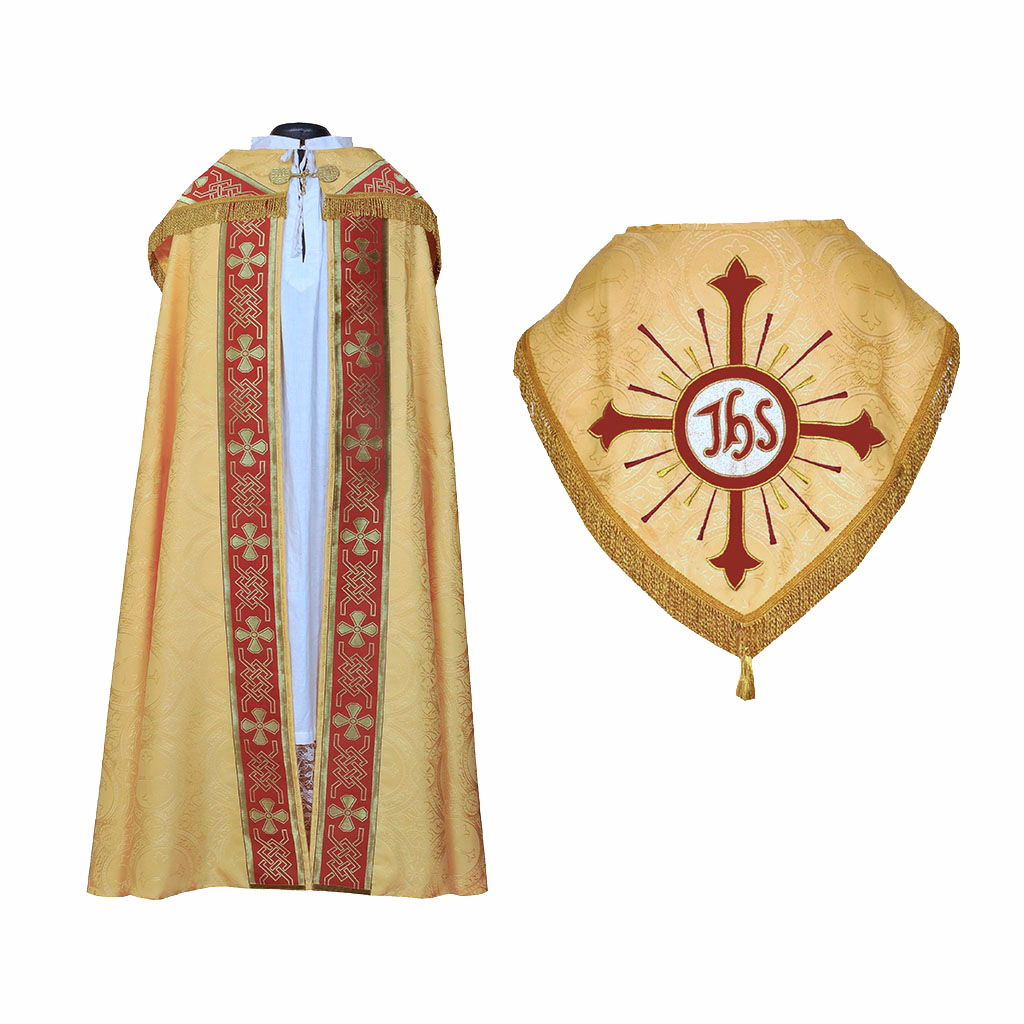 Cope Vestment Yellow Gold Cope & Stole Set IHS
