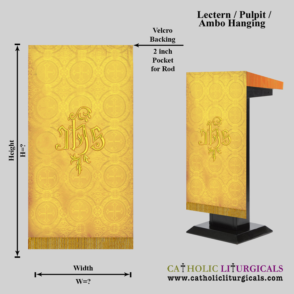 Lectern / Pulpit Hangings Yellow Lectern/ Pulpit/ Ambo Hanging