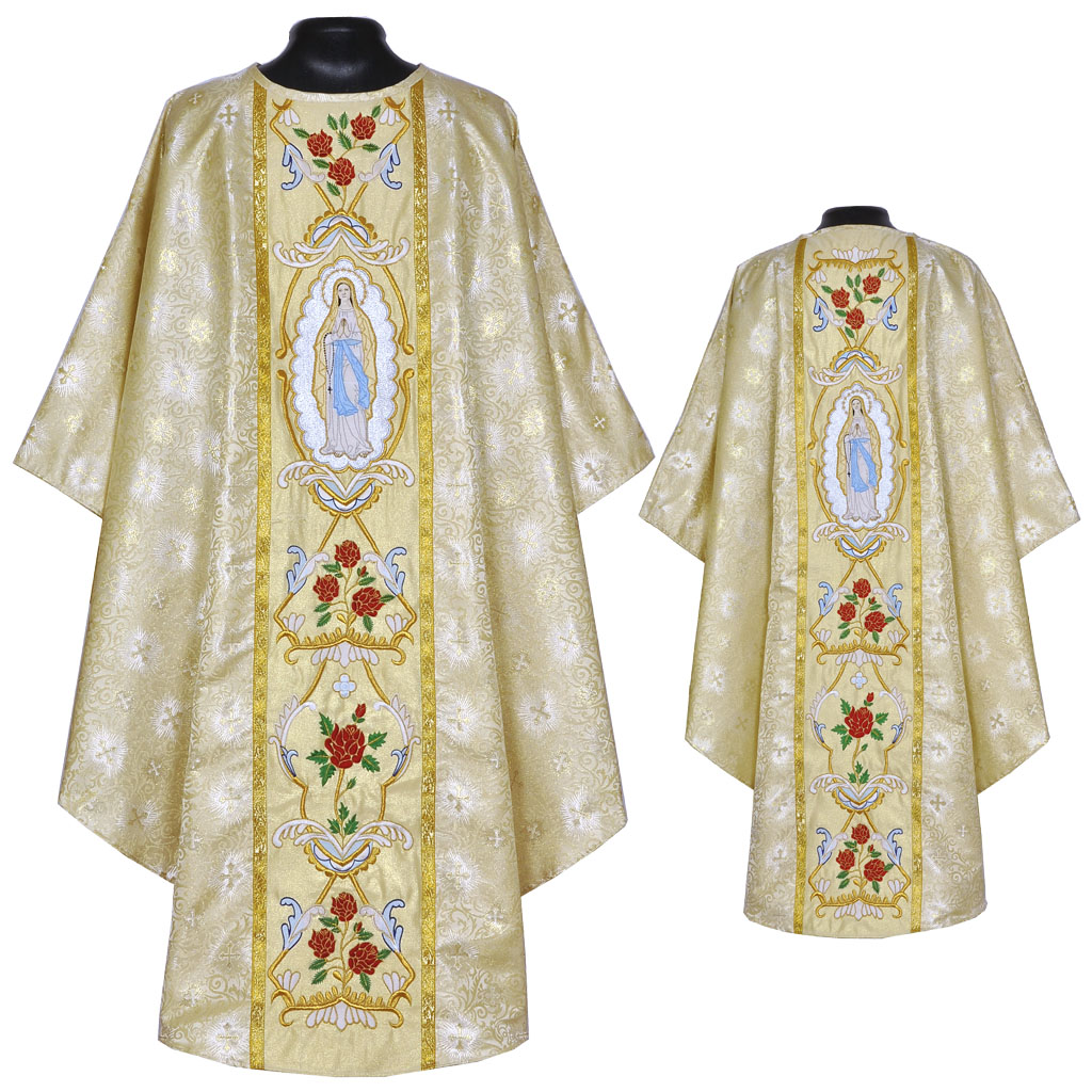 White/Gold Mercy Robes Chasuble & Stole Style SMQ1000 