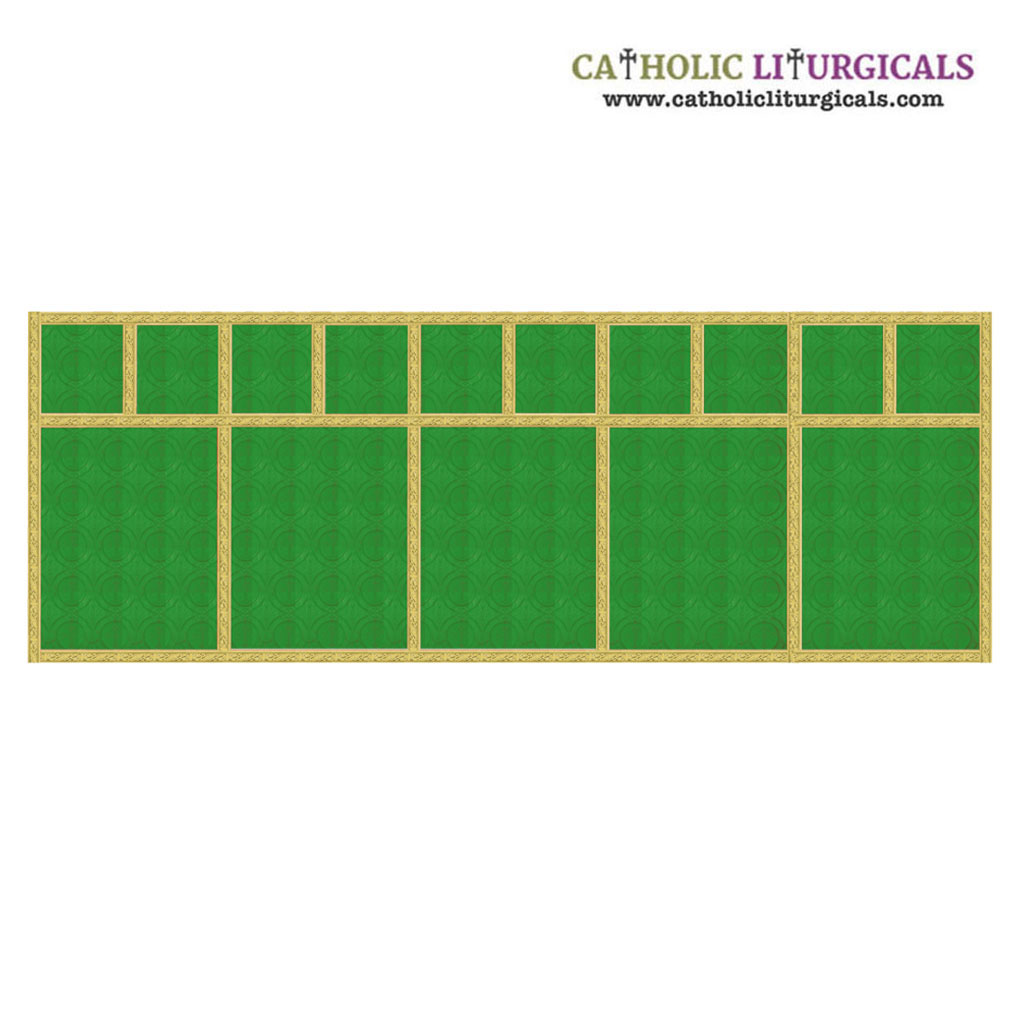 Altar Frontals Traditional Altar Frontal - Green Damask Fabric