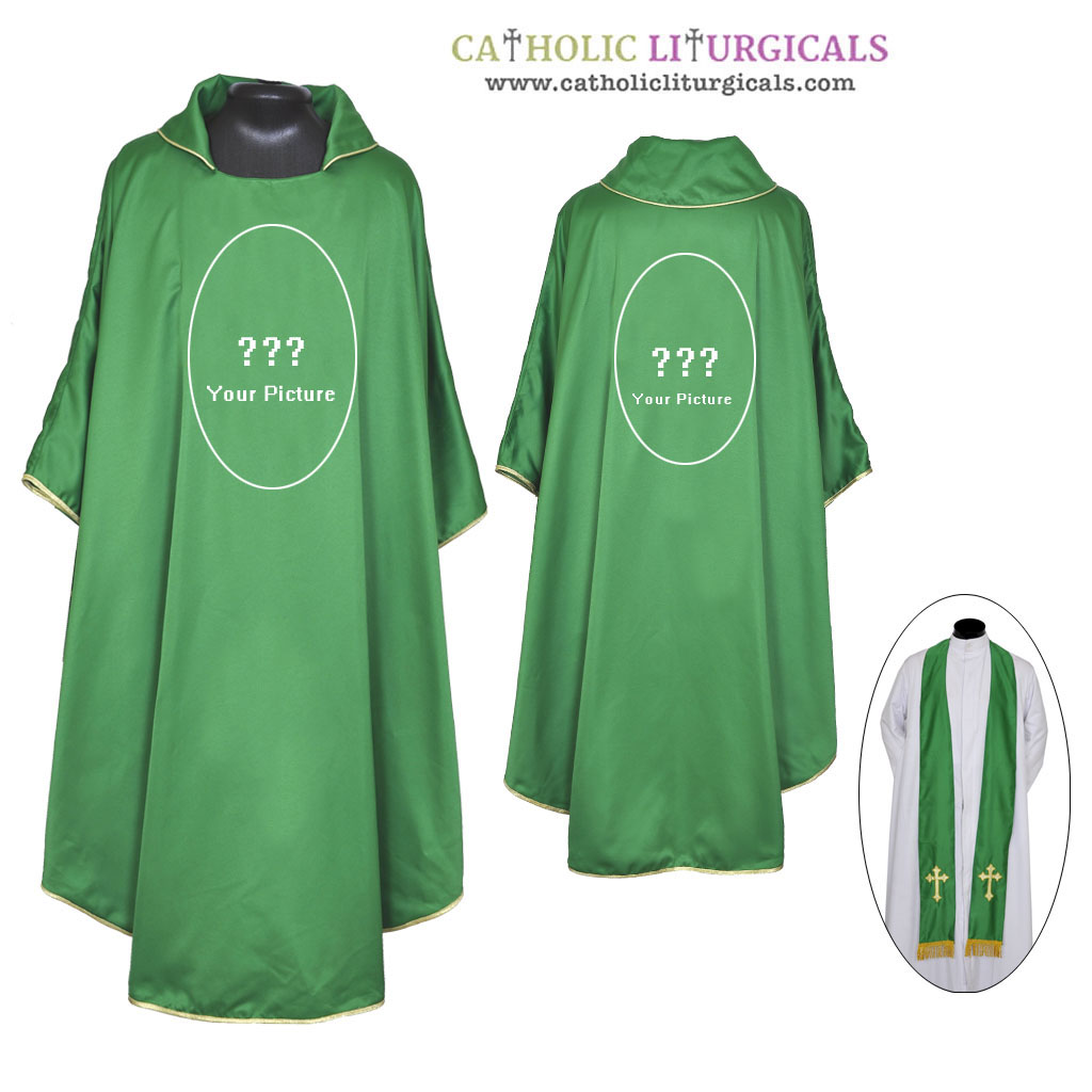 Gothic Chasubles Green Gothic Vestment & Stole Set - Custom