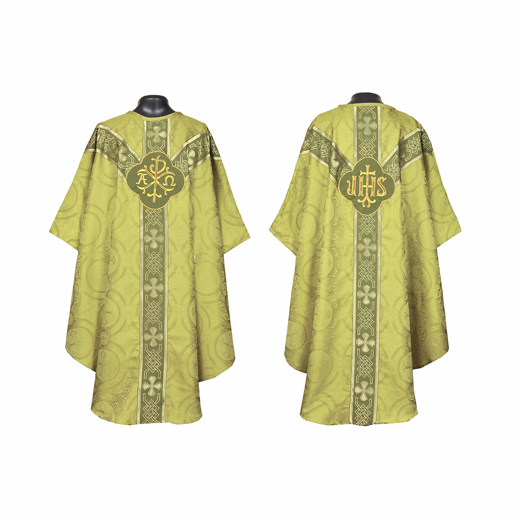 Gothic Chasubles Olive Green Gothic Vestment & Stole Set