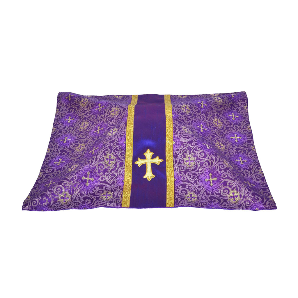 Chalice Veils Purple Chalice Veil with Cross Embroidery