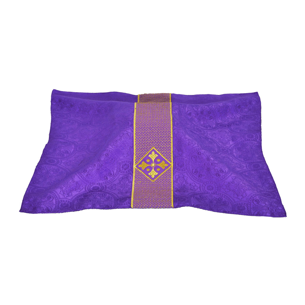 Lenten Offers Purple Chalice Veil - Cross Embroidery