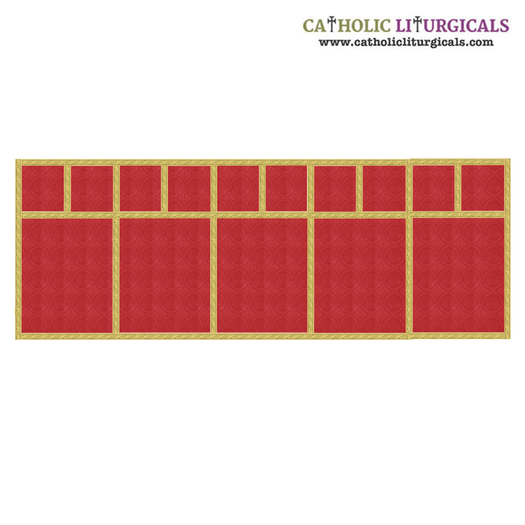 Altar Frontals Traditional Altar Frontal - Red Damask Fabric