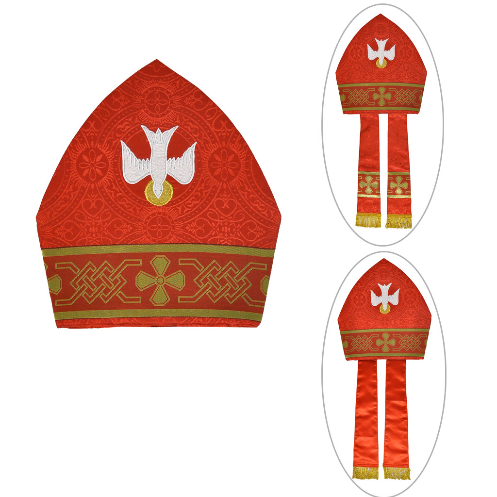Bishop's Mitre Red Bishops Mitre - Holy Spirit