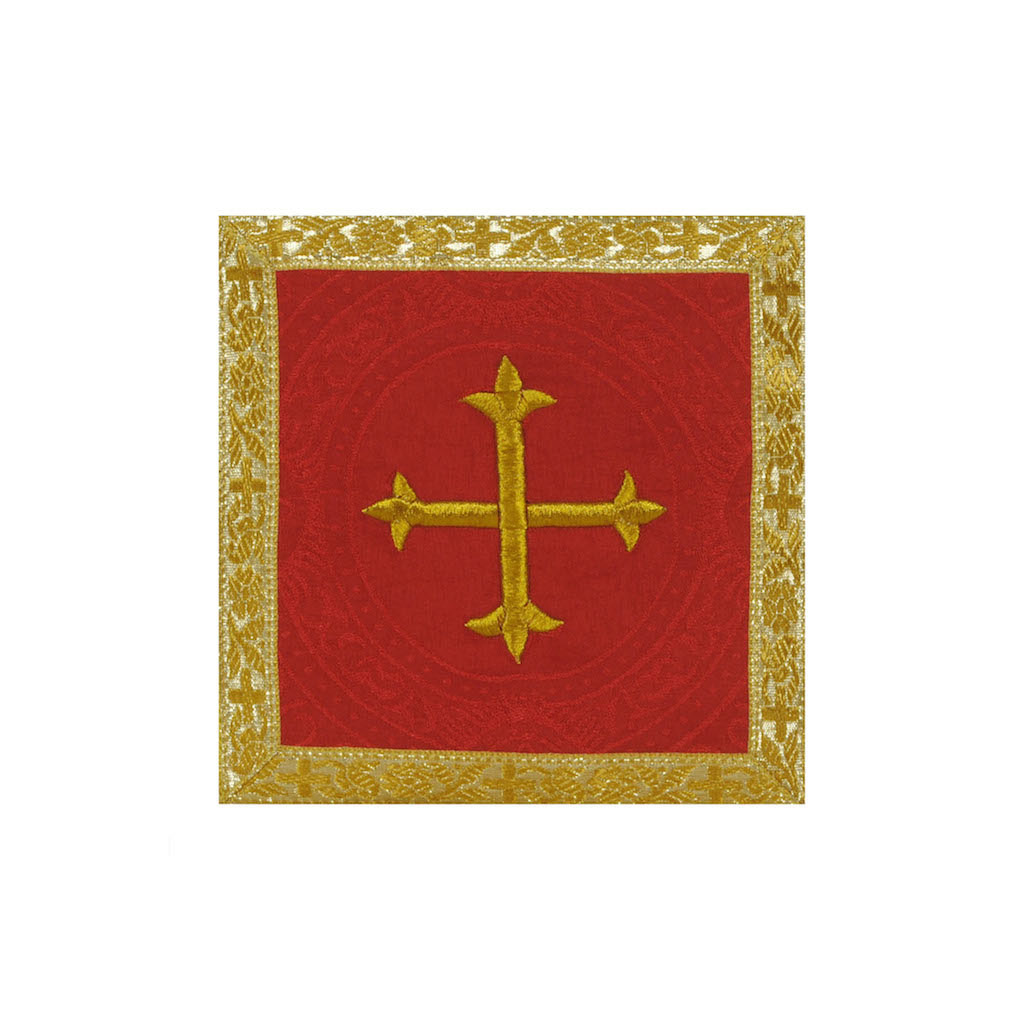 Chalice Palls Red Chalice Pall - Cross Embroidery