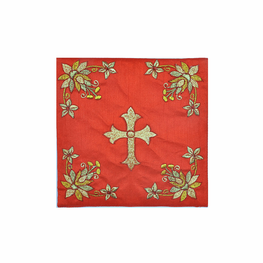 Chalice Palls Chalice Pall - Red Silk - Embroidered