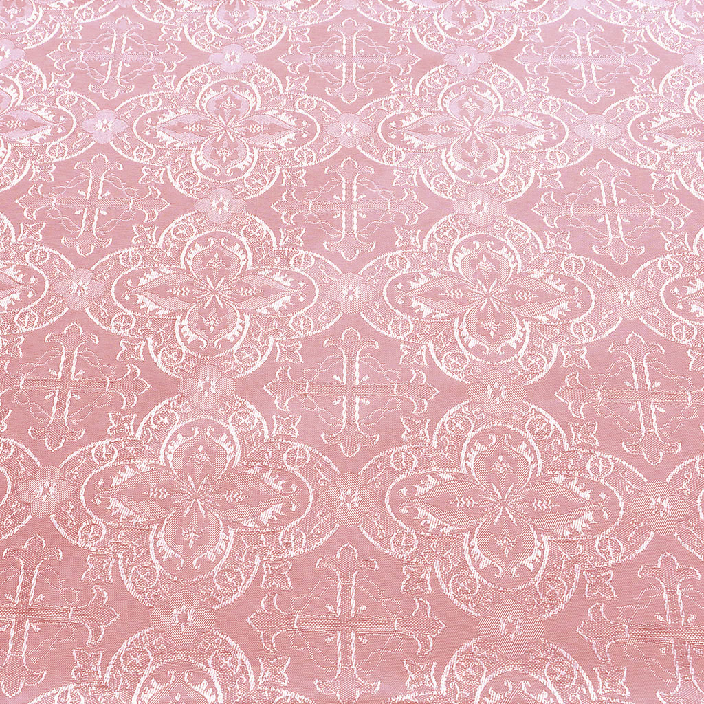 Fabrics Cross Designed Damask Fabric: Rose