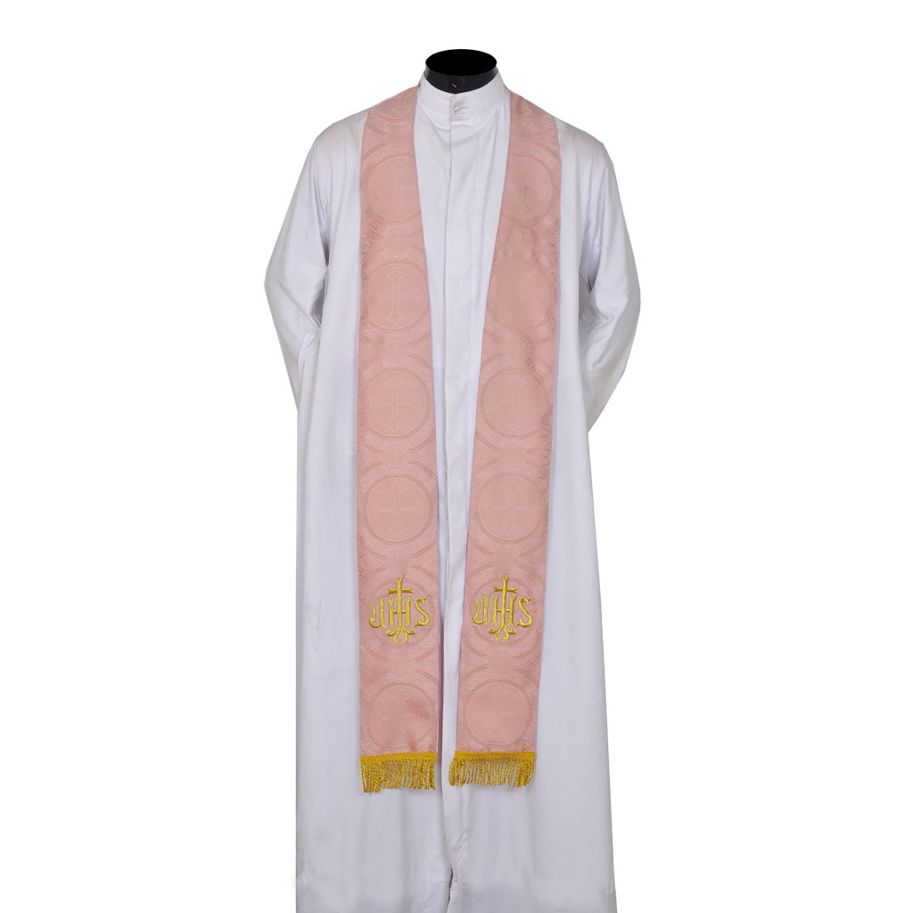 Priest Stoles Rose - Priest Stole - IHS