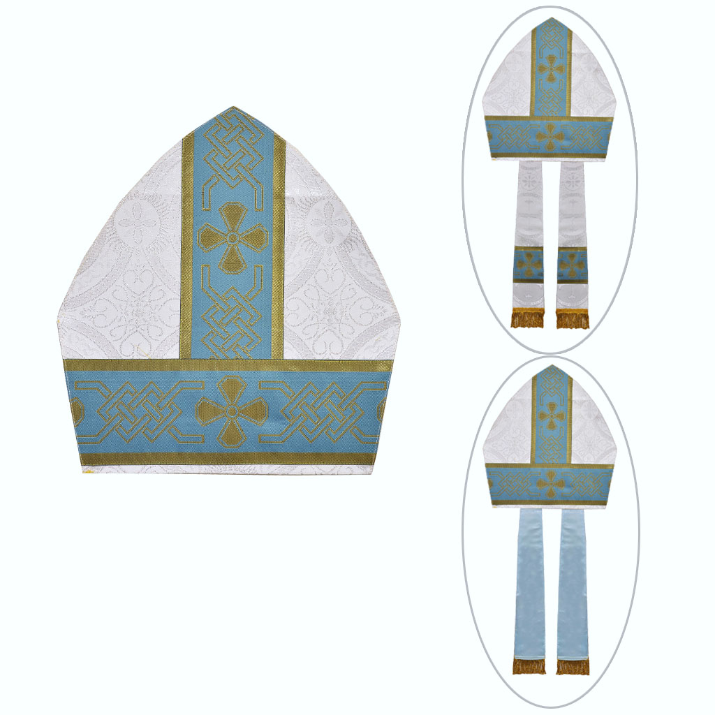 Bishop's Mitre White Silver Bishops Mitre - height - 14 inches