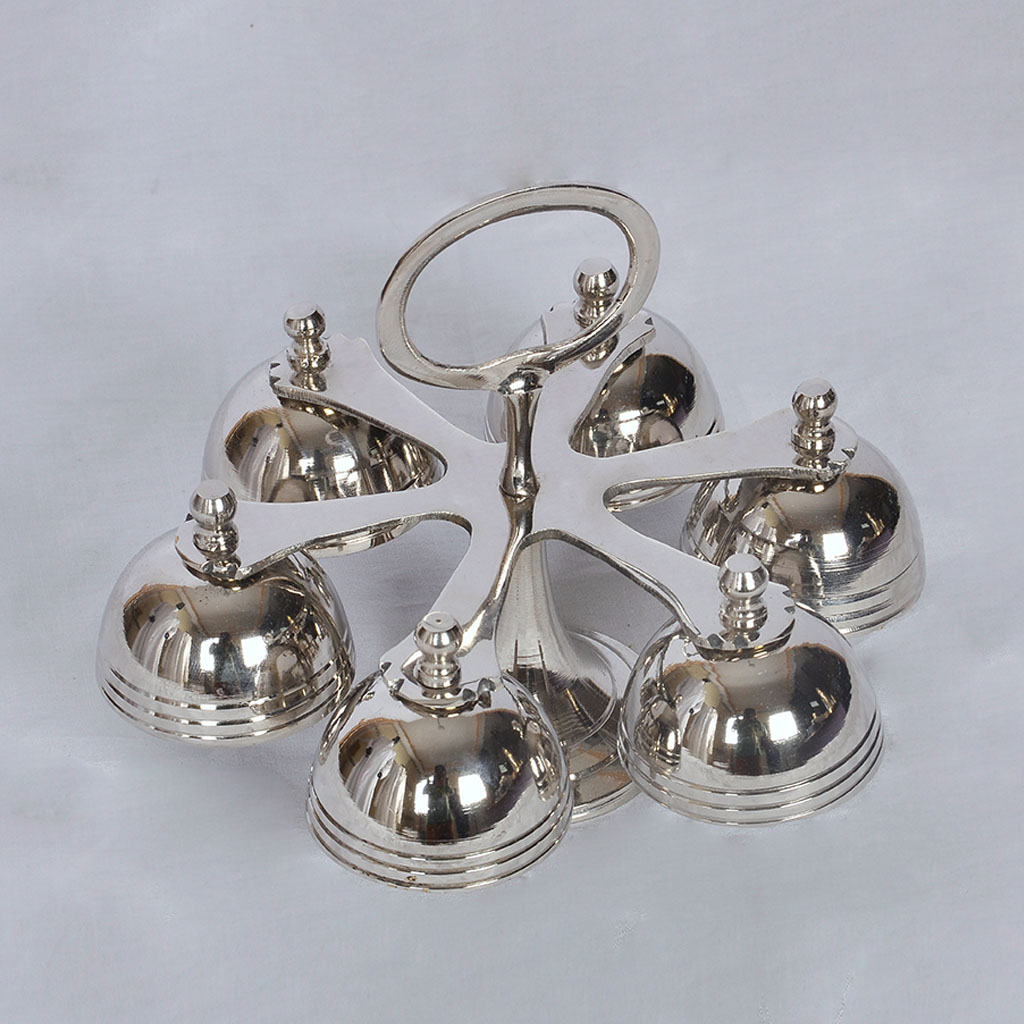 Silver Tone Altar Bell - 6 Bell