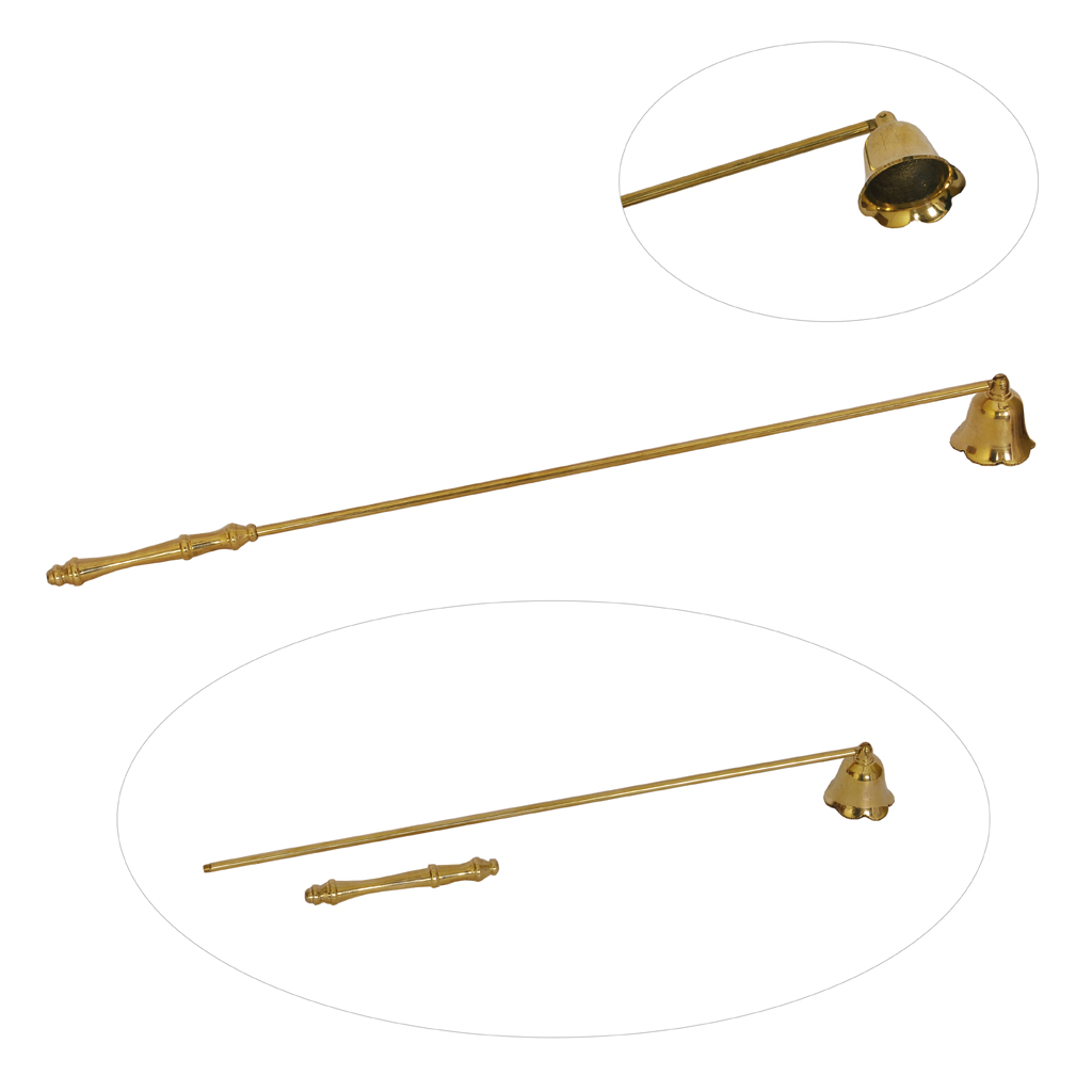 Candle Snuffer Brass Candle Snuffer - 18 inches Gold Tone