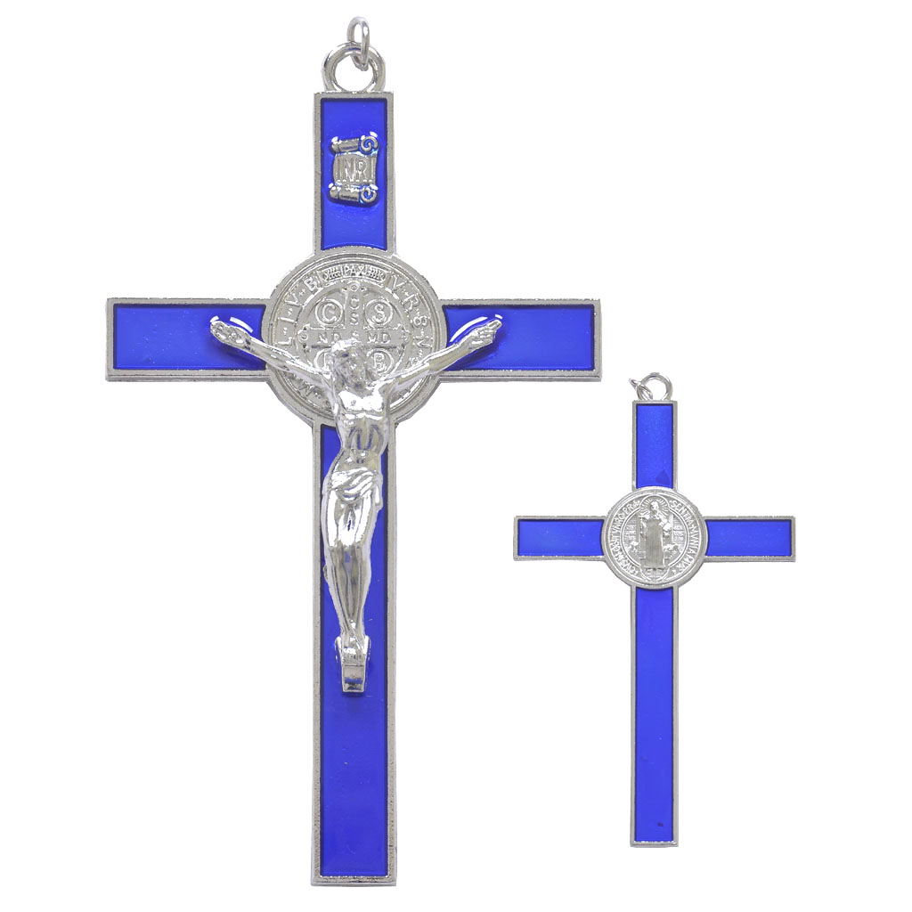 Crosses & Crucifixes Blue Hanging Crucifix 5