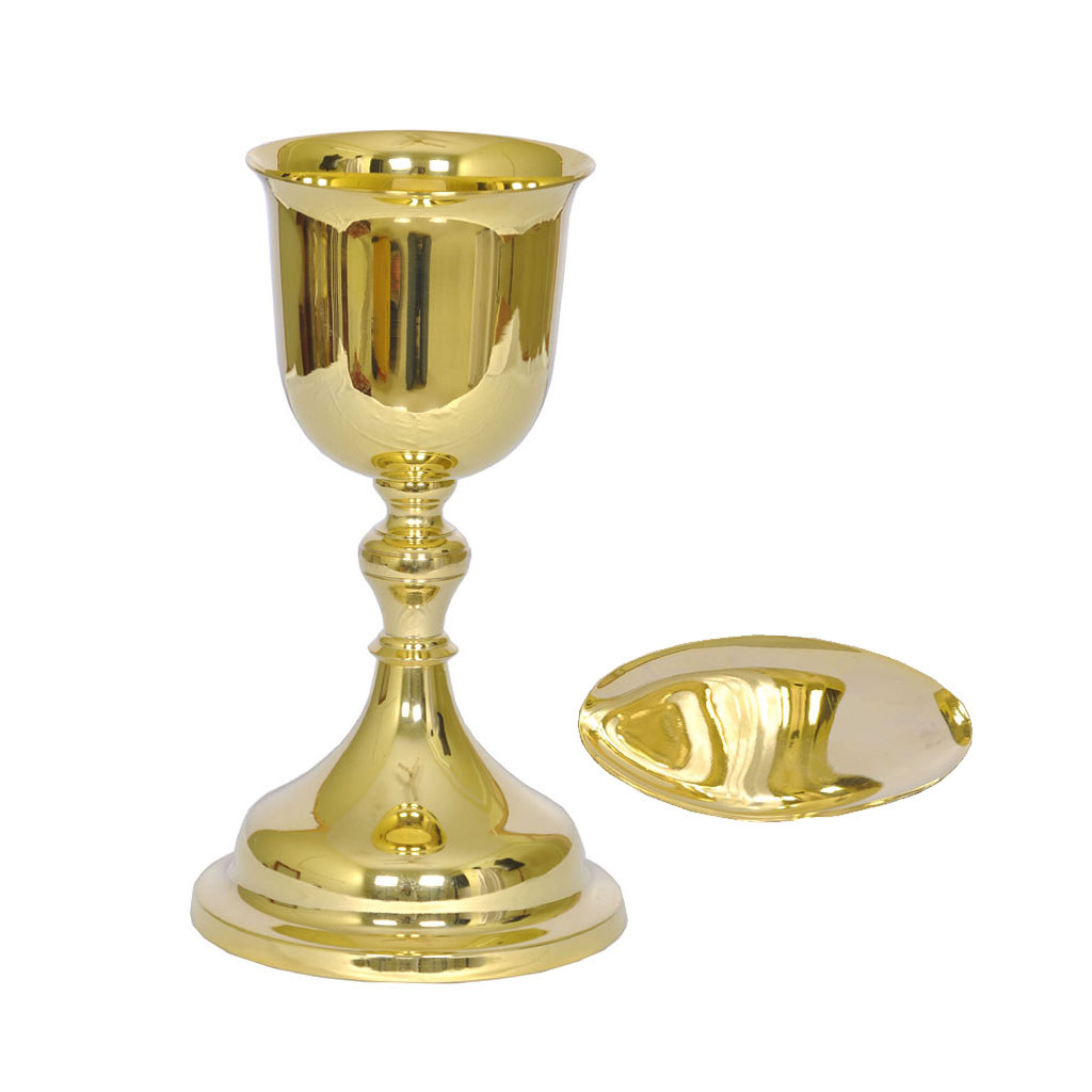Chalice & Paten Gold Chalice & Paten - 9 inches