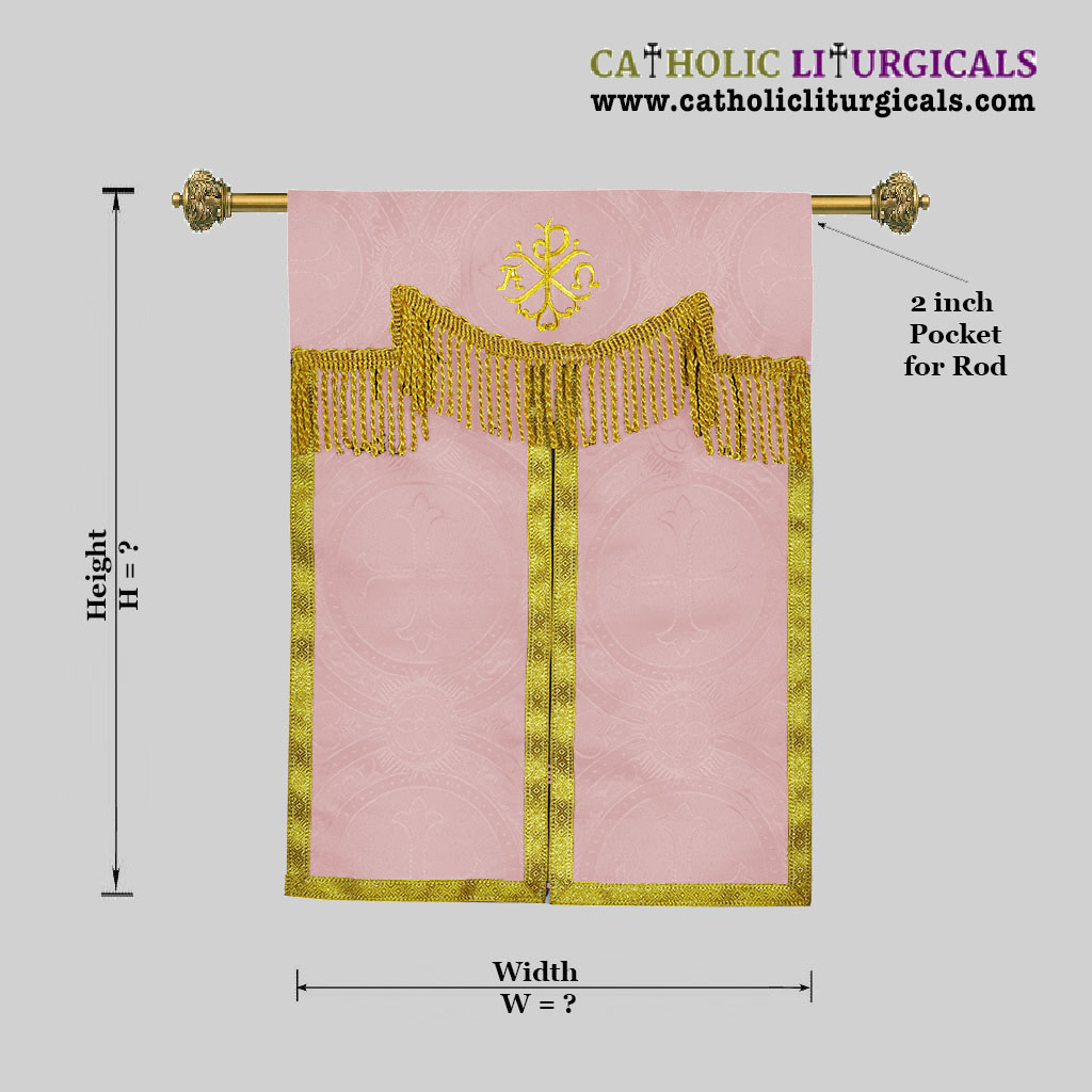 Tabernacle Veils Rose Tabernacle Curtain Veil with PAX