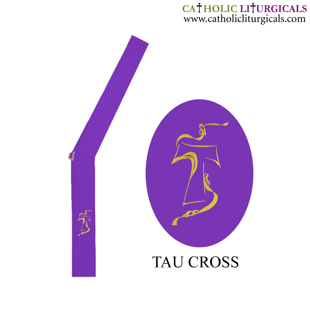 Deacon Stoles Deacon Stole with Tau Cross Embroidery