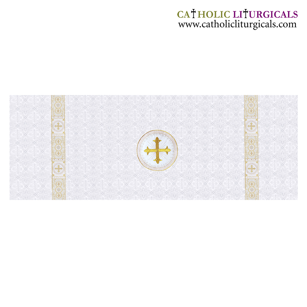 Altar Frontals Traditional Altar Frontal - White Damask Fabric