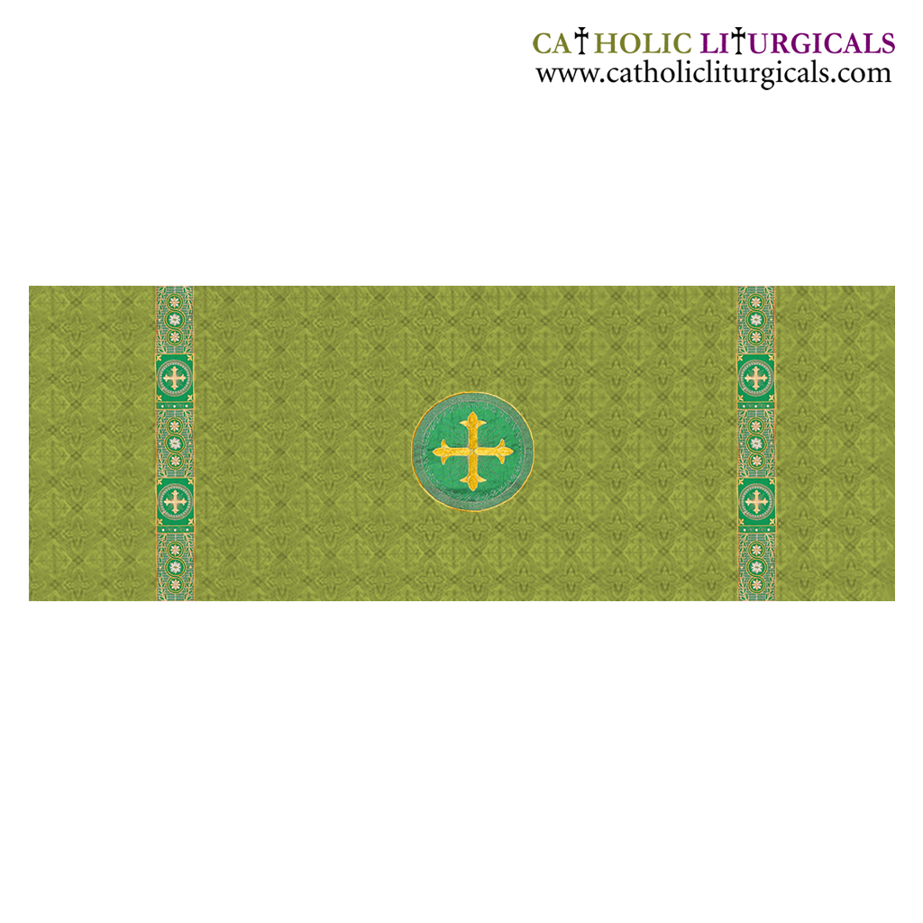 Altar Frontals Traditional Altar Frontal - Green Damask Fabric