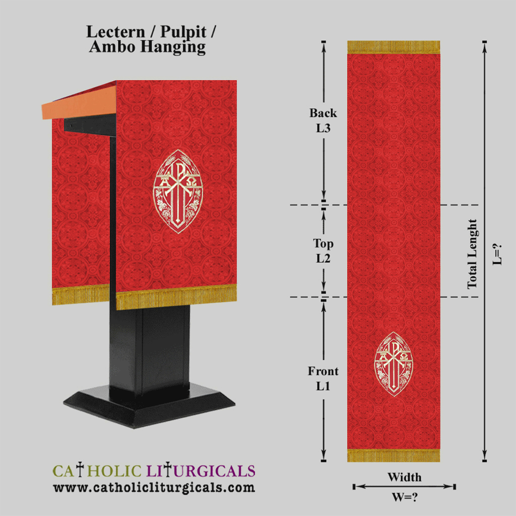 Lectern / Pulpit Hangings Red Lectern/ Pulpit/ Ambo Hanging