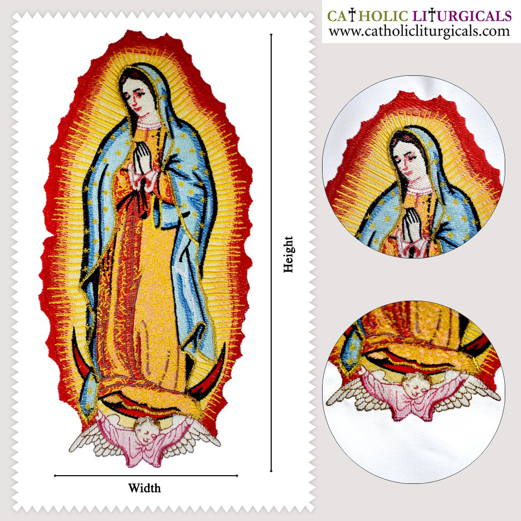 Appliques & Motifs Our Lady of Guadalupe Embroidery Appliques