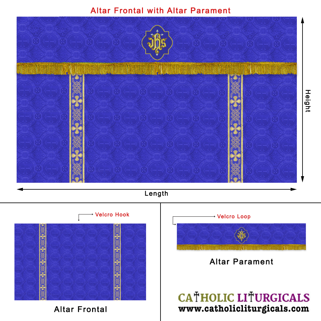 Altar Frontals Altar Frontal with Super Frontal - Dark Blue