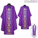 Gothic Chasubles - Purple Embroidered Vestment