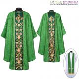 Gothic Chasubles - Green Embroidered Vestment