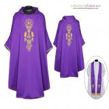 Gothic Chasubles - Purple Gothic Vestment & Stole Set