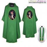 Gothic Chasubles - Green Gothic Vestment & Stole Set