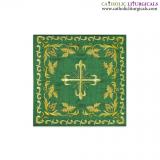 Chalice Palls - Chalice Pall - Green Silk - Embroidered