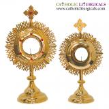 Monstrance - 15 inch Gold Plated Monstrance with 3 inch Luna