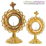 Monstrance - 10 inch Gold Plated Monstrance with 3 inch Luna