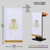 Lectern / Pulpit Hangings - White Lectern/ Pulpit/ Ambo Hanging