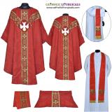 Gothic Chasubles - Red Gothic Vestment & Mass Set Holy Spirit