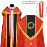 Cope Vestment - Red Cope & Stole Set Crown Embroidery